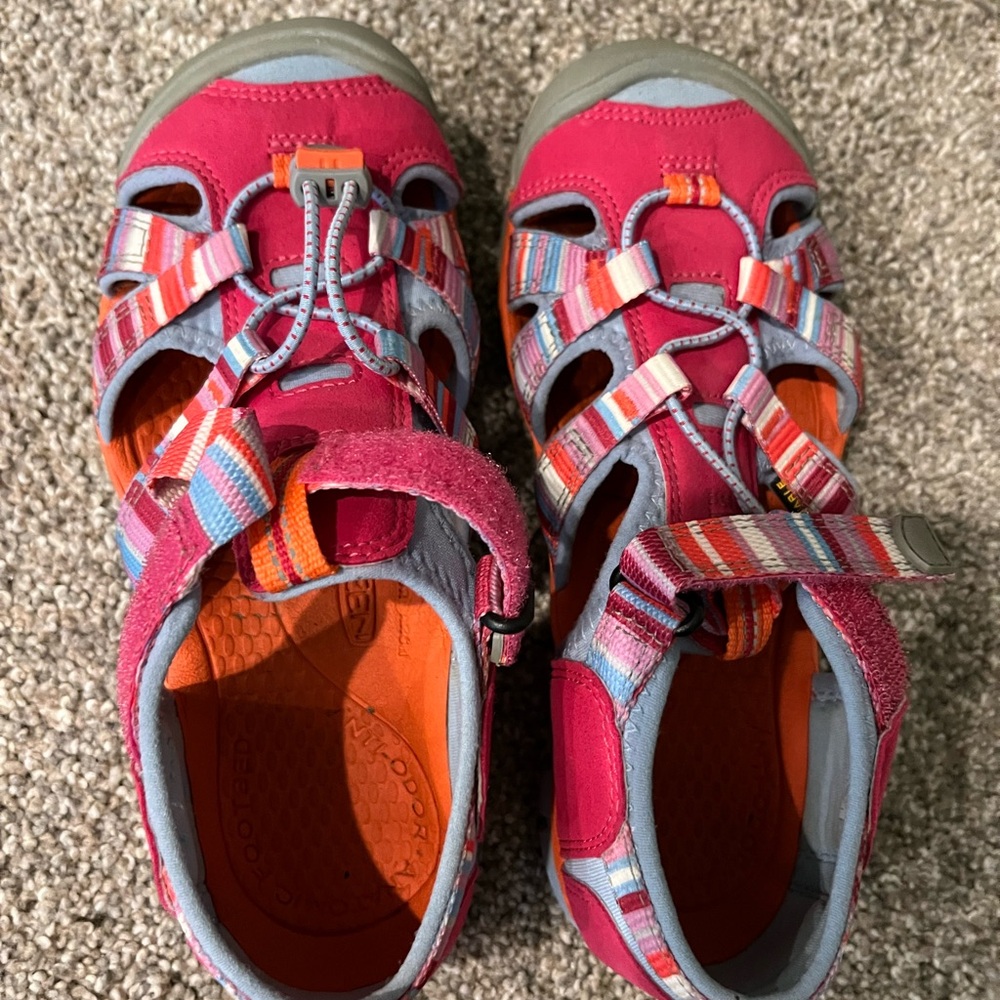 Keen Pink and Orange Sport Sandals with Adjustable Straps